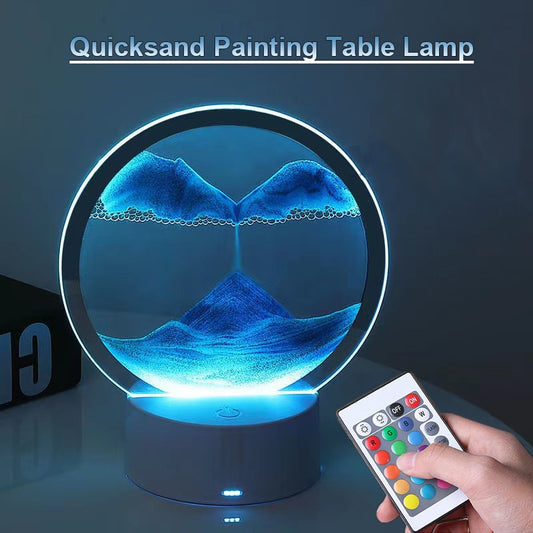 Quicksand Glow™ LED USB Sandscape Table Lamp